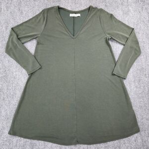 Abercrombie Fitch Dress Womens Large Green Shirt Dress Long Sleeve A-Line Casual